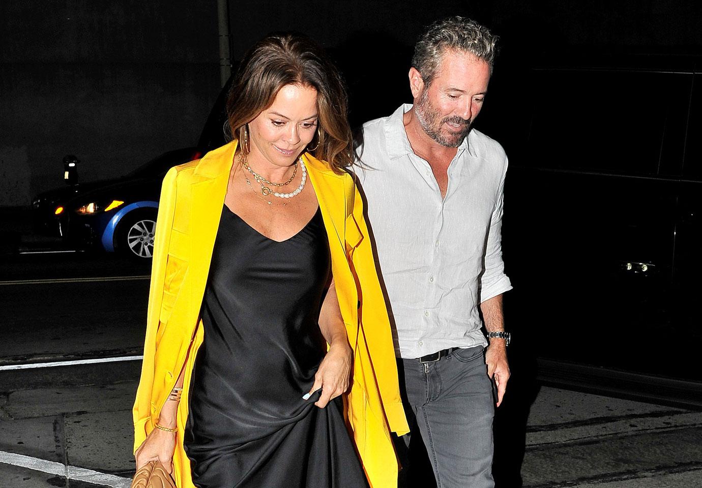 Brooke Burke Wears Yellow Jacket While Out With Bf Photos