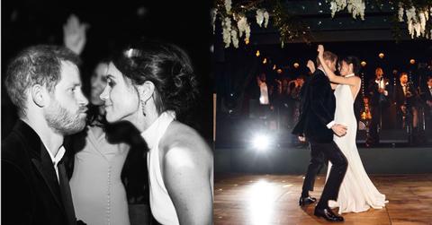 Prince Harry and Meghan Markle dancing at their wedding reception
