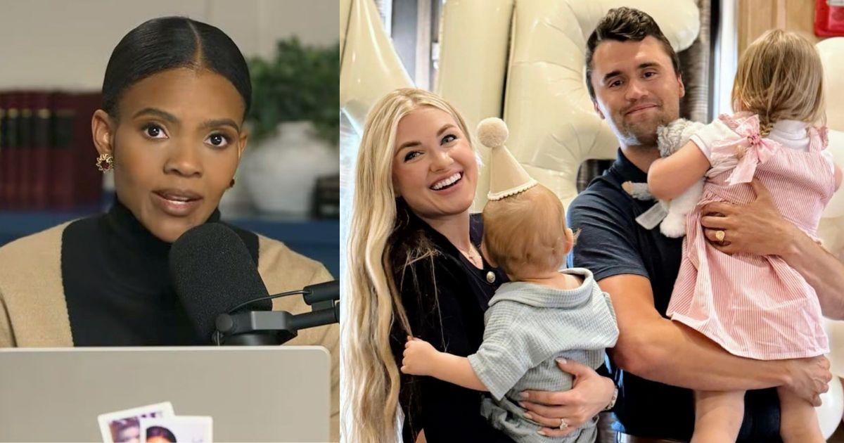 Candace Owens; Erika Kirk and Charlie Kirk with their kids