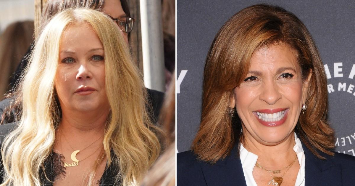 Composite photo of Christina Applegate and Hoda Kotb.