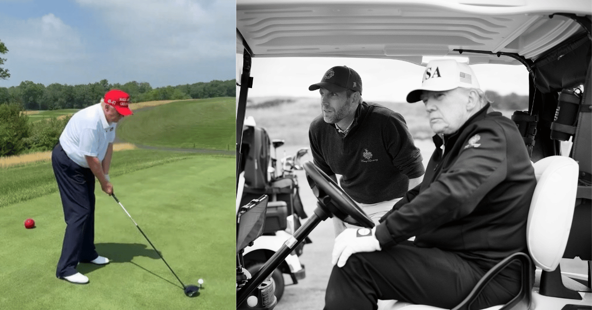 Trump has been accused of cheating or breaking rules on the course.