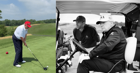 Trump has been accused of cheating or breaking rules on the course.