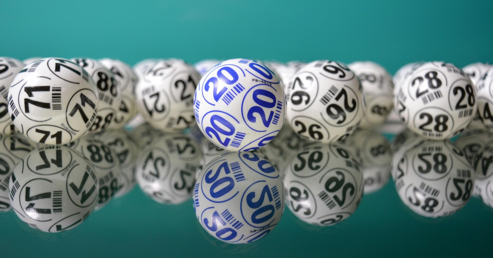 Photo of bingo balls. 