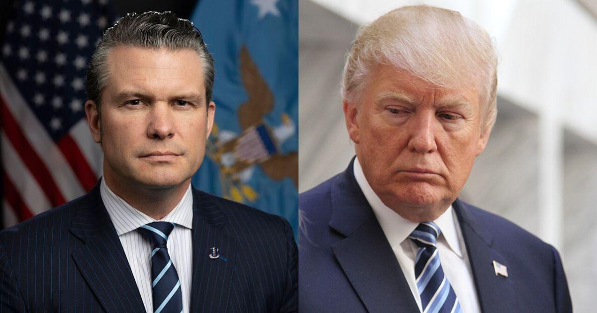 Pete Hegseth and Donald Trump