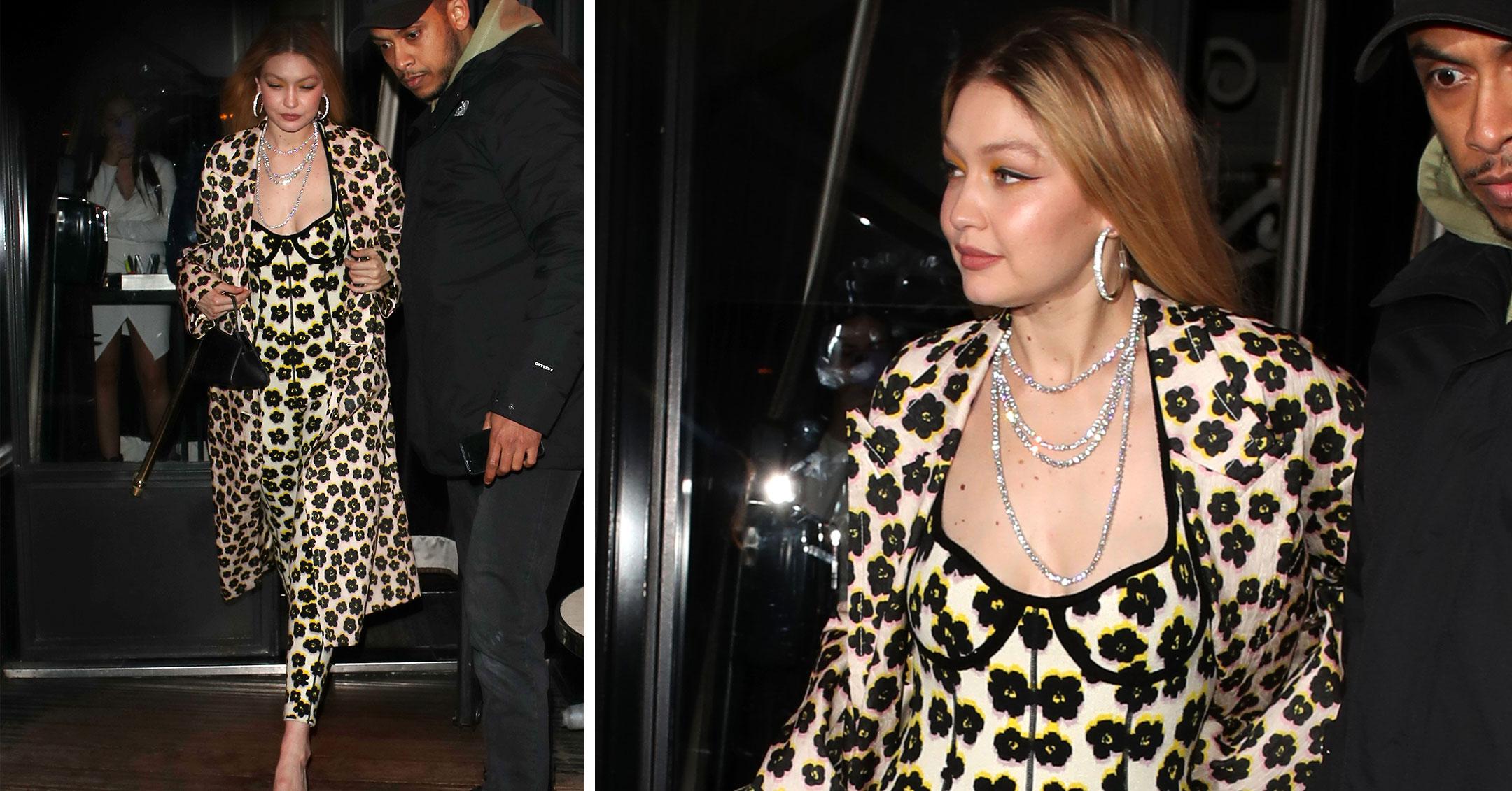 gigi hadid is seen leaving lavenue restaurant in paris pp