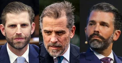 (L-R) Eric Trump, Hunter Biden and Donald Trump Jr