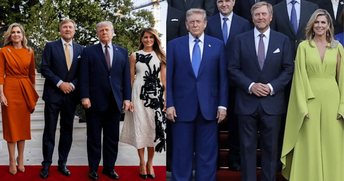 Donald Trump and Melania Trump along with King Willem-Alexander and Queen Máxima of the Netherlands