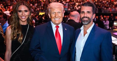 Donald Trump Jr. and Bettina Anderson with Donald Trump