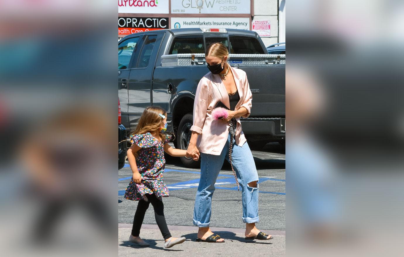 ashlee simpson and daughter jagger snow ross seen in la