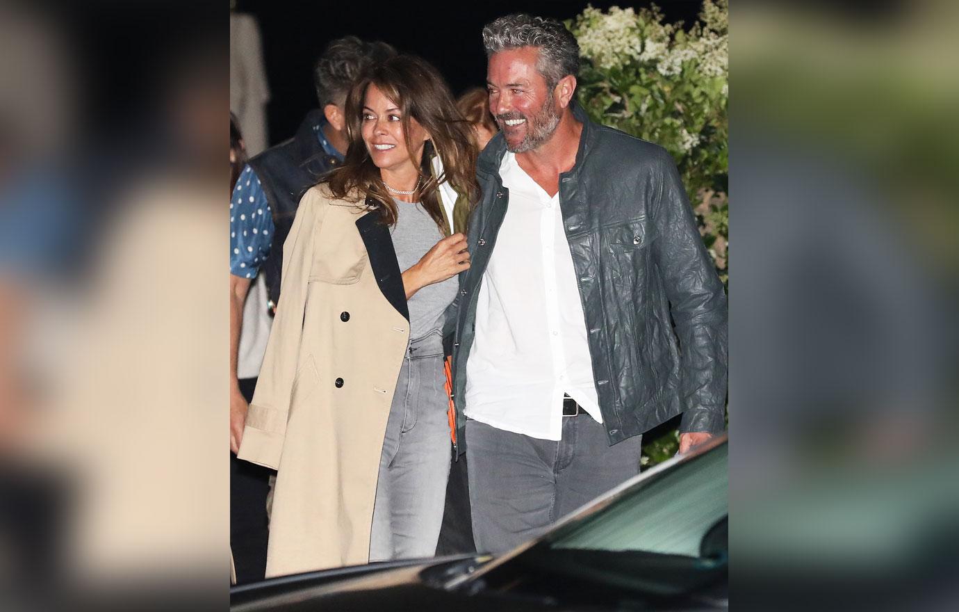 brooke burke and scott rigsby are all smiles as they leave nobu malibu after having dinner