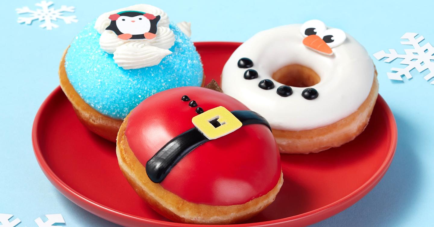 Krispy Kreme's Holiday Donuts Feature New Flavors & Festive Designs