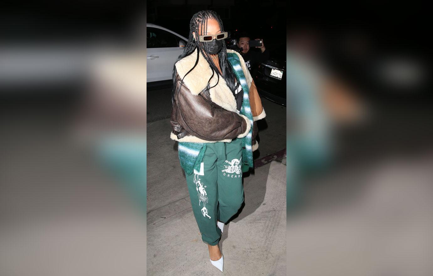 rihanna stylish while leaving giorgio baldi