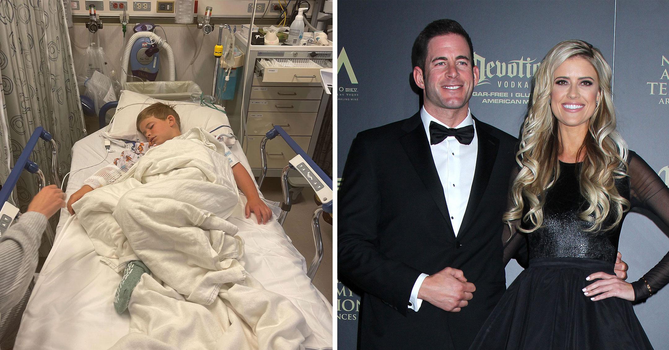 christina haack tarek el moussas son emergency surgery