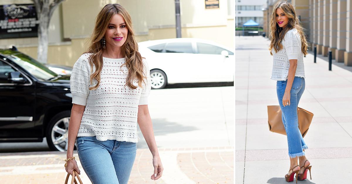 Sofia Vergara Stuns In T-Shirt And Jeans On 'AGT' Set: Photos