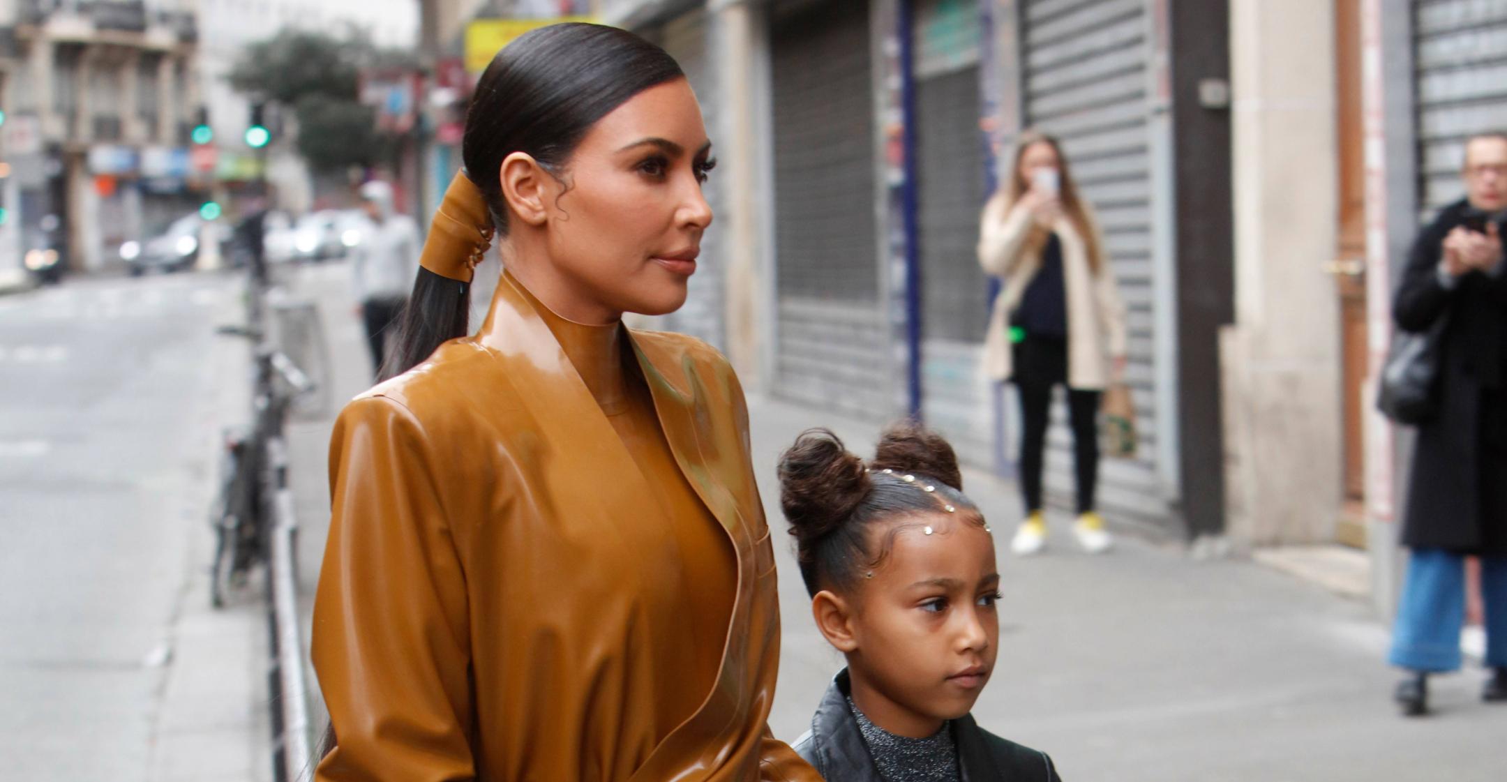 north west goth kim kardashian daughter wears fake tattoos black sabbath