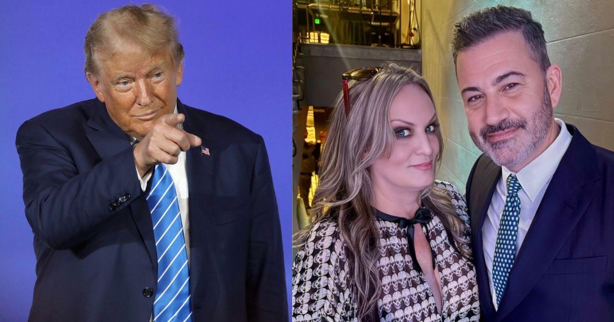 Donald Trump; Stormy Daniels and Jimmy Kimmel