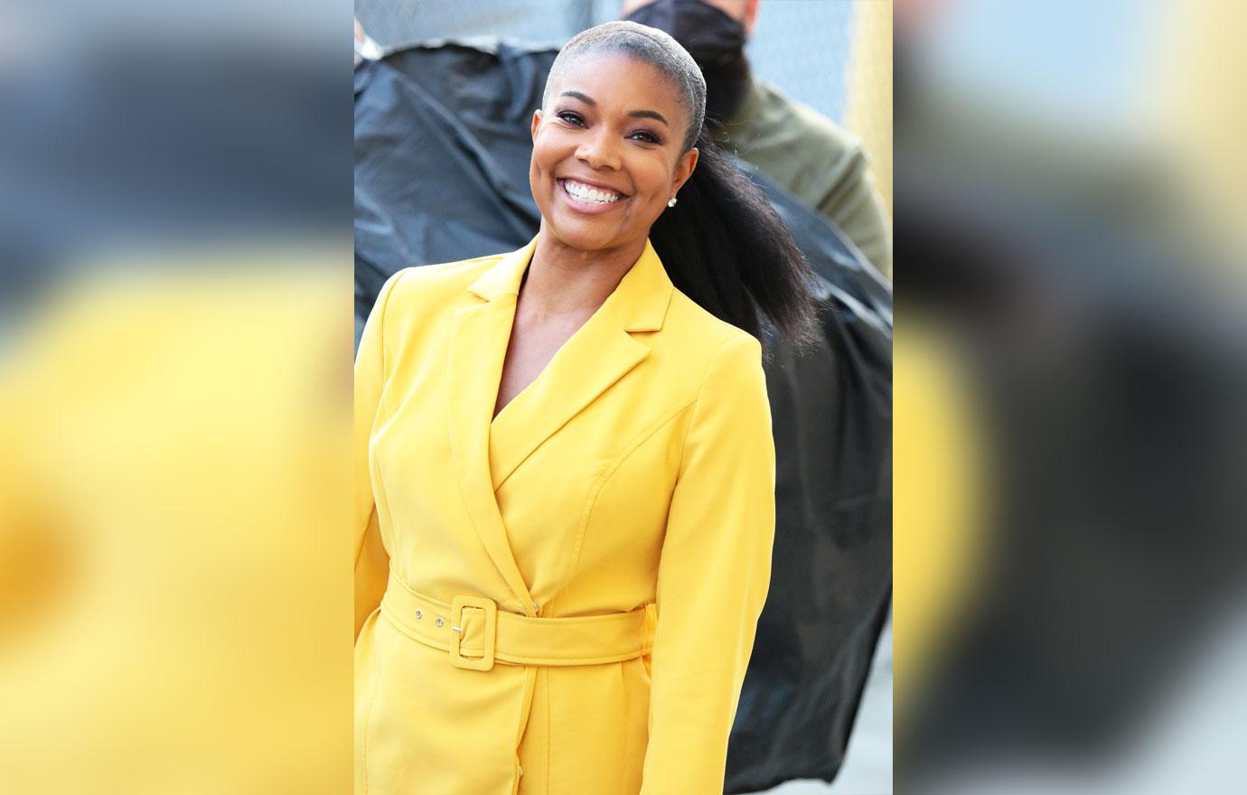 gabrielle union arriving at jimmy kimmel live