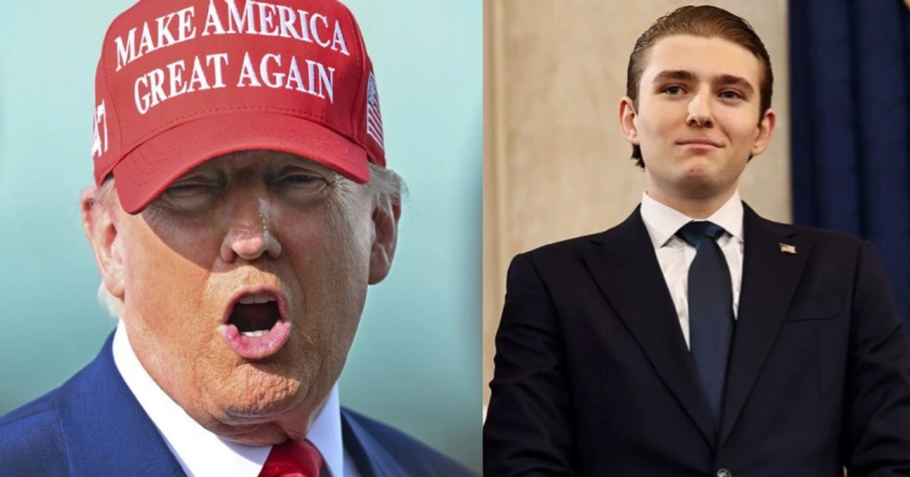 Barron Trump Called 'Mini Don' After Netizens Spot Uncanny Resemblance ...