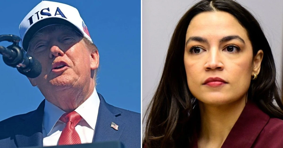 ‘Somehow, I don’t mind AOC that much’: Trump offers Alexandria Ocasio-Cortez rare praise at a Michigan rally while slamming other progressives