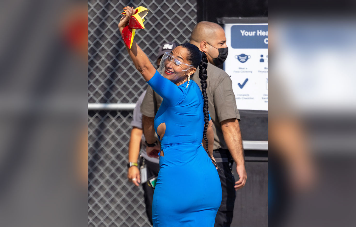 tracee ellis ross blue dress See Every Single Jaw-Dropping Outfit Tracee Ellis Ross Rocked at the 2018 AMAs